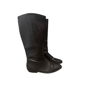 Westies Black Genuine Leather Knee‎ High Boots, 9M